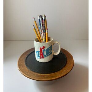 Vintage 1988 Teacher Appreciation Coffee Mug Cup Great Desktop Pencil holder
